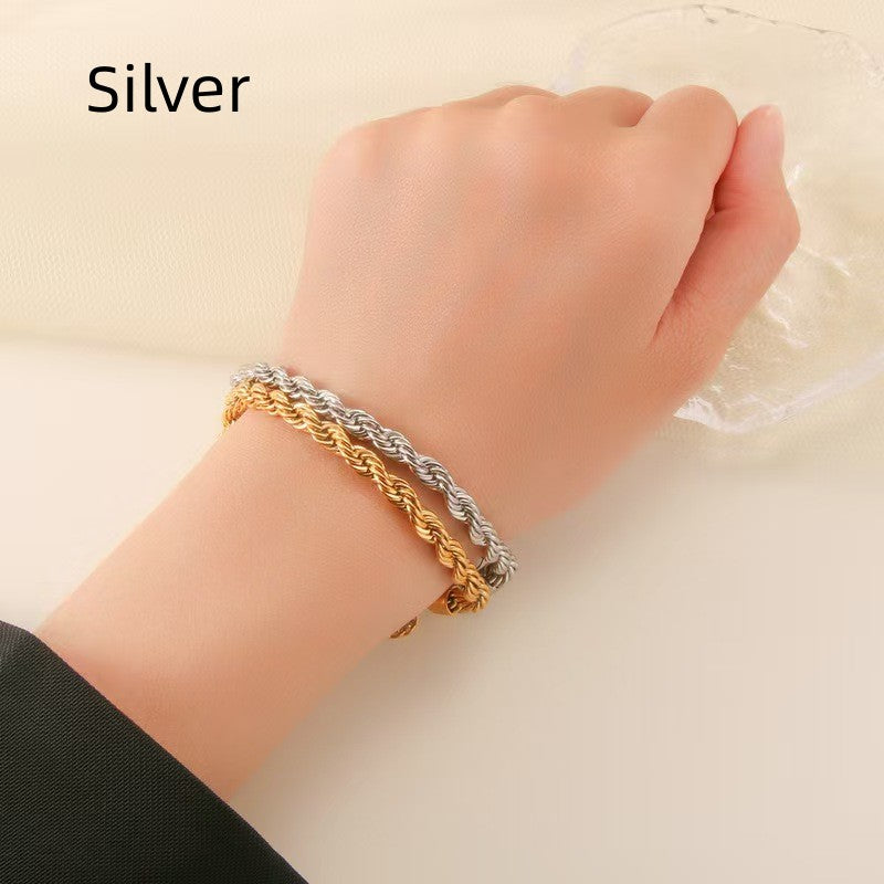 Hip-hop Trendy Twist Bracelet For Men