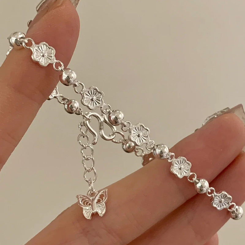 Niche Peach Blossom Popular Butterfly Bracelet Flower