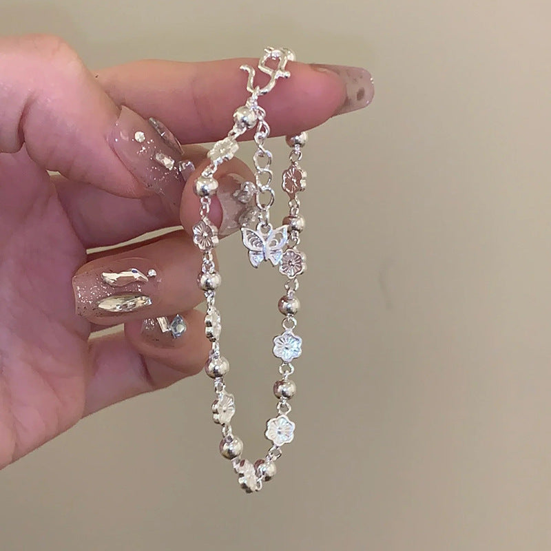 Niche Peach Blossom Popular Butterfly Bracelet Flower