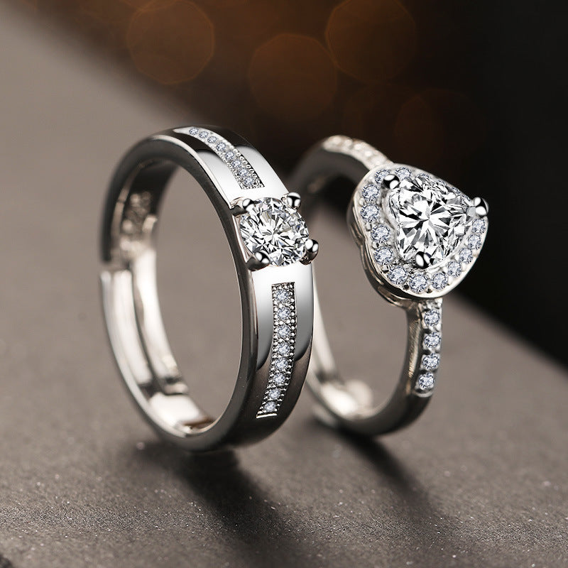 Fashion Simple New Princess Love Couple Rings