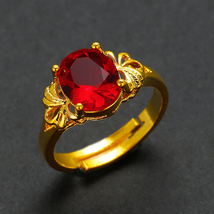 Niche High-end Affordable Luxury Ruby Ring