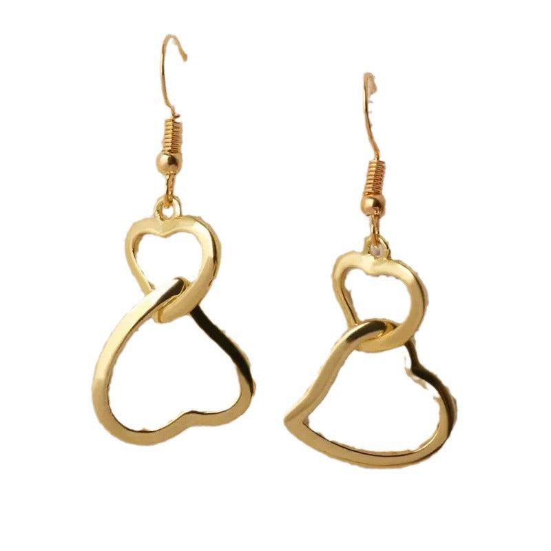 Women's Double Hollow Heart Earrings
