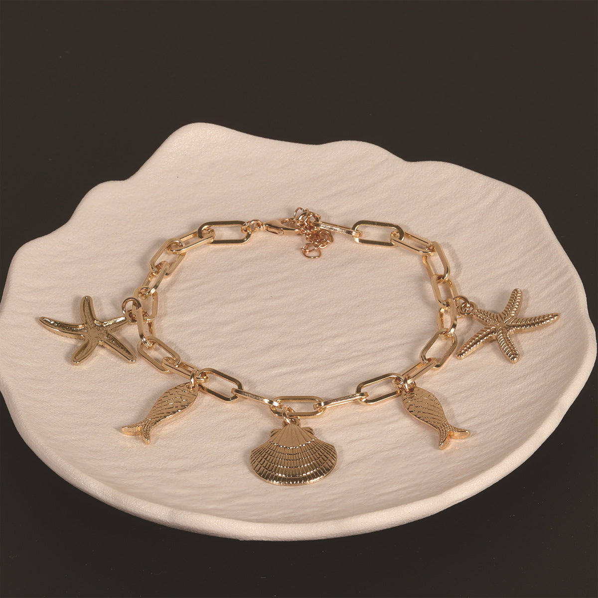 Starfish Shell Pendant Anklet For Women