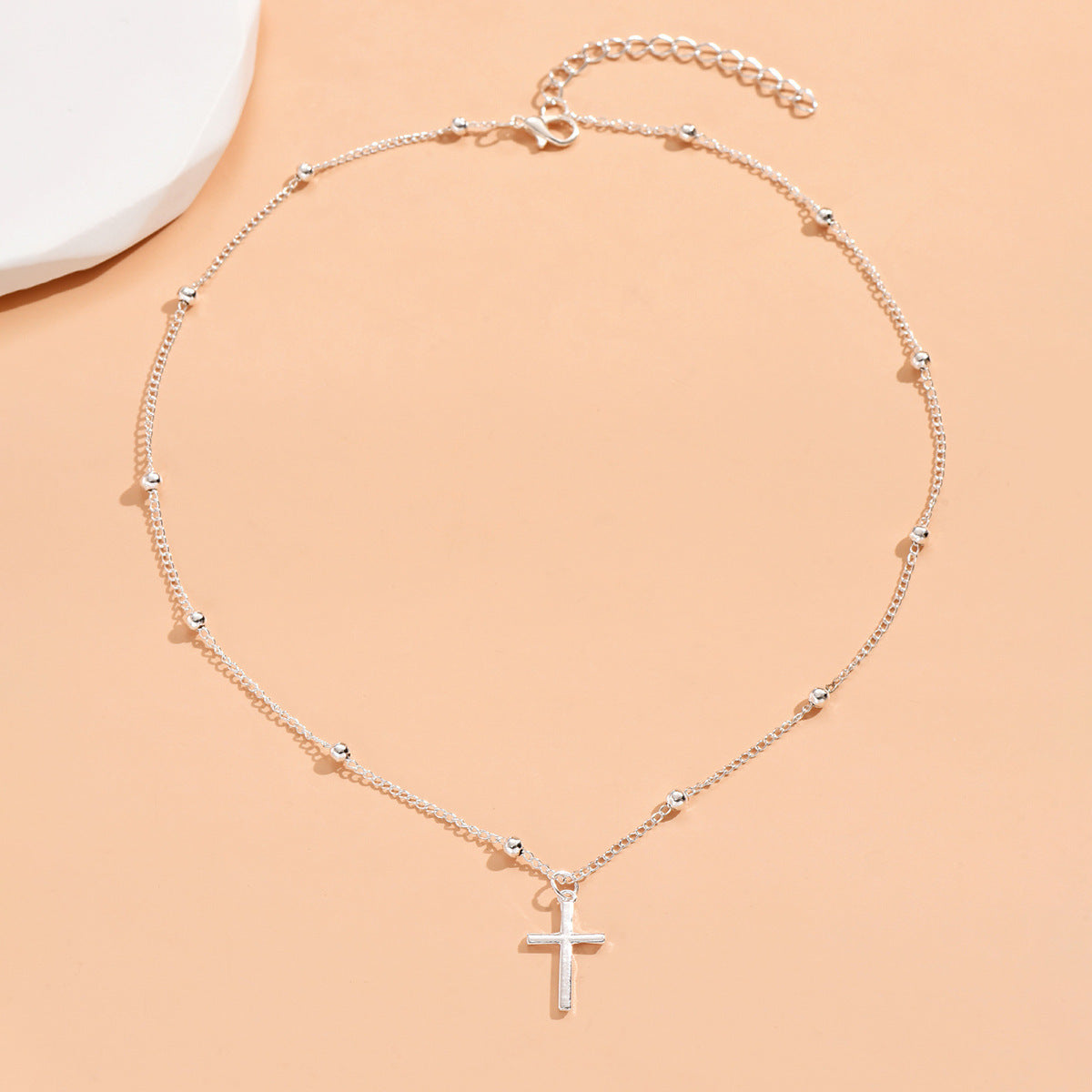 Simple Alloy Cross Pendant Necklace For Women