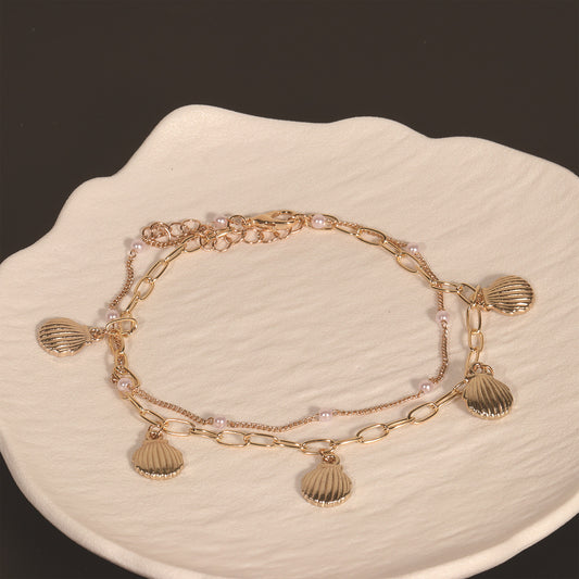 Starfish Shell Pendant Anklet For Women