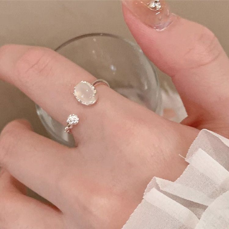 Moonstone Texture Ring For Women